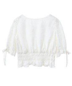 earth music&ecology 透かし花柄ブラウス