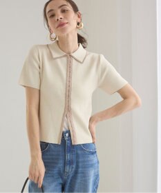 WEGO 【ANGIE VINTAGE/サマーニット】フロントホックポロニット