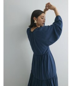 Green Parks armonia. ティアード配色パイピングワンピース