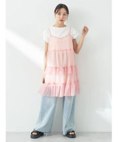 earth music&ecology チュールミニキャミワンピース