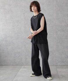 WEGO 【5色3サイズ展開/ユニセックス着用ITEM/洗える/綿100%】スリーブレスコットンT