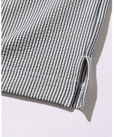 JOSEPH ABBOUD MOUNTAIN 【吸水速乾・釦ダウン・男女兼用】メッシュストライプサッカーポロシャツ