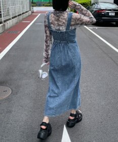 WEGO デニムWジップジャンスカ