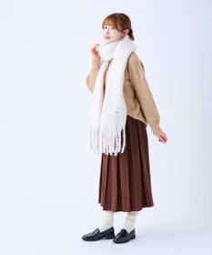 MOONBAT 【美人百花2月号/CanCam/andGIRL掲載】洗える ボリュームマフラー ソフトプレーン 幅40cm