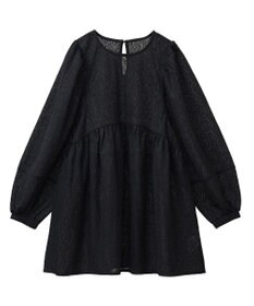 Green Parks ヒョウ柄ジャガードペプラムチュニックブラウス