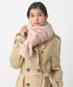 MOONBAT 【WEB限定ラッピング袋付】PAUL & JOE ACCESSOIRES フェイクファービッグリボンマフラー