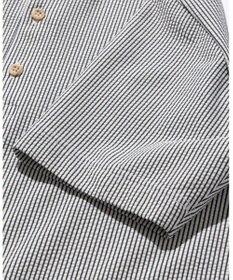 JOSEPH ABBOUD MOUNTAIN 【吸水速乾・釦ダウン・男女兼用】メッシュストライプサッカーポロシャツ