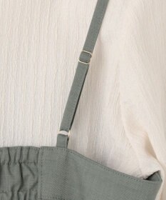 ANY SIS L 【2SET】ビスチェワンピース×シアーラッセルプルオーバーセット