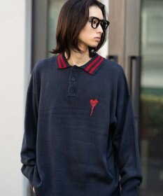 WEGO ラインポロニットプルオーバー