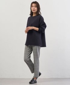 J.PRESS LADIES L アルガンシルク チェック テーパード パンツ