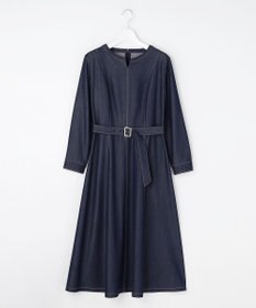 ANY SIS シャンブレーベルテッド ワンピース