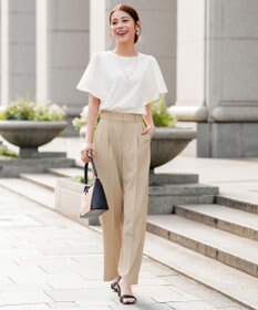 ANY SIS S 【シルクタッチさら魅せTシャツ】袖フレア プルオーバー