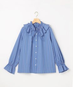 組曲 【先行予約・2WAY】エアリーシャーティングフリル襟 ブラウス