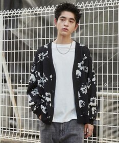 WEGO リラックスフィットパターンカーディガン