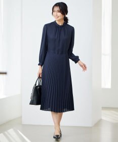 23区 【洗える】クリスタルアムンゼン ウエスト切り替え ワンピース