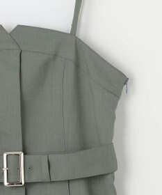 ANY SIS L 【2SET】ビスチェワンピース×シアーラッセルプルオーバーセット