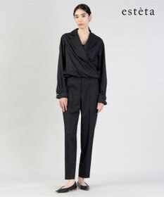 23区 【エステータ】ウールシルクギャバジン パンツ