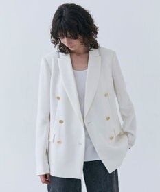 BEIGE， 【洗える・大人百花 春号掲載】JASMINE / ゴールドボタンダブルジャケット