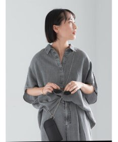 Te chichi ウォッシュデニムライクドルマンシャツ(セットアップ可)