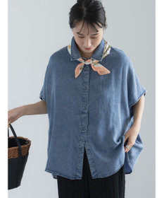 Te chichi ウォッシュデニムライクドルマンシャツ(セットアップ可)