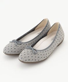 steppi 【洗える/撥水】ラウンド ドット バレエ パンプス