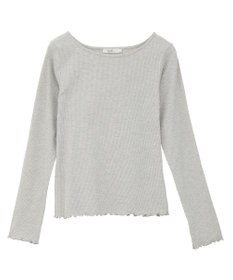 earth music&ecology ラメテレコボートネックプルオーバー