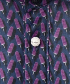 23区GOLF 【MEN】【接触冷感・UVケア・吸水速乾】アイス柄 ポロシャツ