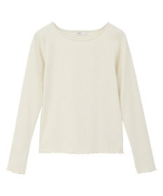 earth music&ecology ラメテレコボートネックプルオーバー