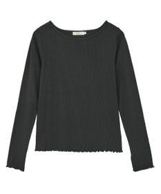 earth music&ecology ラメテレコボートネックプルオーバー