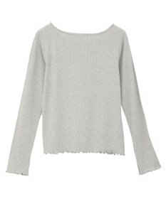 earth music&ecology ラメテレコボートネックプルオーバー