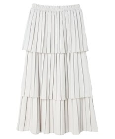 earth music&ecology ミックスプリーツティアードスカート