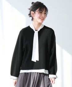 自由区 L 【セットアップ対応・洗える】レーヨンストレッチプルオーバー ニット