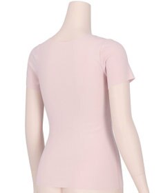 Wing あったかインナー 綿100％(肌側) アウターにひびきにくい ムレにくい 【綿の贅沢 ここちフラット】 3分袖 半袖 秋 冬 EL4373 ウイング／ワコール