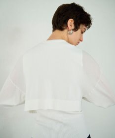 GRACE CONTINENTAL ショートドルマンニットカーディガン