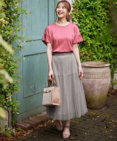 ANY SIS 【美人百花7月号掲載】プリーツチュールティアード スカート