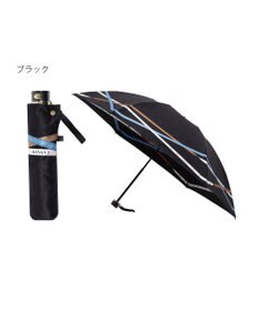 MOONBAT ランバン オン ブルー (LANVIN en Blue) 折りたたみ傘 サテンプリント ロゴアーチ