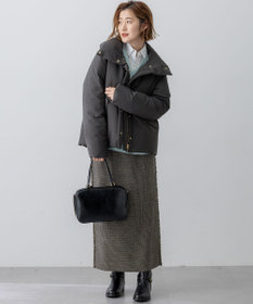 23区 L 【一部店舗限定/滝沢眞規子さん着用/撥水加工】ミリタリー Aライン ダウンコート