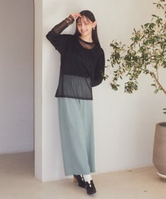 earth music&ecology ラメシアースリーブプルオーバー