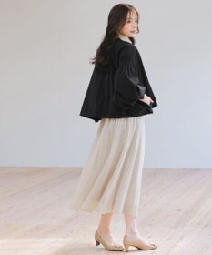 Tiaclasse 【洗える】バルーン袖ストレッチジャケット