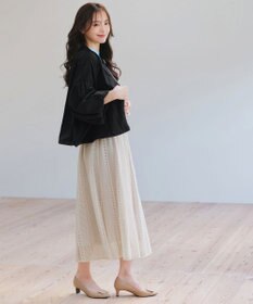 Tiaclasse 【洗える】バルーン袖ストレッチジャケット