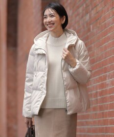 J.PRESS LADIES 【洗える】タフタダウン ショート丈 コート アイボリー系