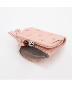 UNBILLION ペルケ perche / カード入れ14か所の収納力とかわいさを兼ね備えた二つ折り財布 サクラ・スタッズ・アクリル玉がま口2つ折り財布