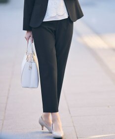 ANY SIS 【セットアップ可】セレモニーダブルクロス テーパードパンツ ブラック