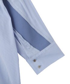 YECCA VECCA リブMIXストライプオーバーシャツ