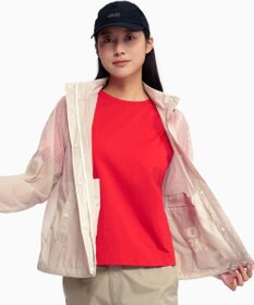 AIGLE 軽量 撥水 パッカブルプリントジップアップナイロンジャケット