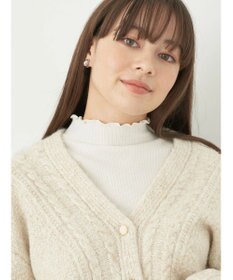 earth music&ecology ラメスラブニットカーディガン