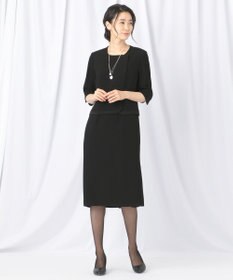 自由区 FORMAL 【高級トリアセテート素材】レベッカBSジョーゼット ジャケット+ワンピース