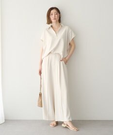 YECCA VECCA 【接触冷感】COOLスリットワイドパンツ