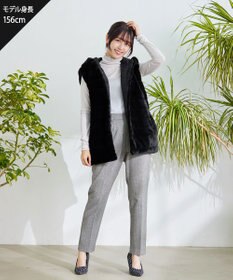 Tiaclasse 【2WAY】着回し自由のリバーシブルキルトフェイクファーベスト