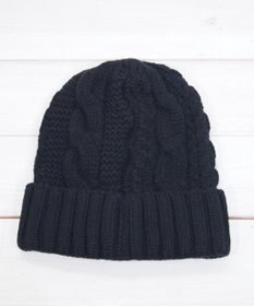 石田製帽 〈新色追加！〉カシミヤニット アラン編みワッチN ニット帽